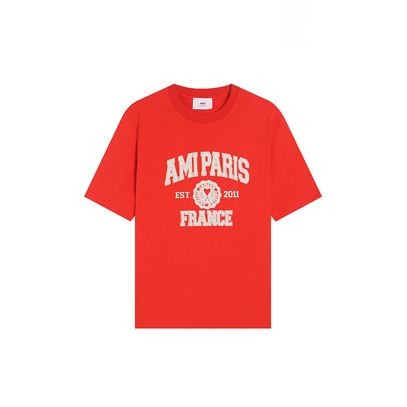 アミ・パリス  ハートロゴ 半袖Tシャツ MTS004 