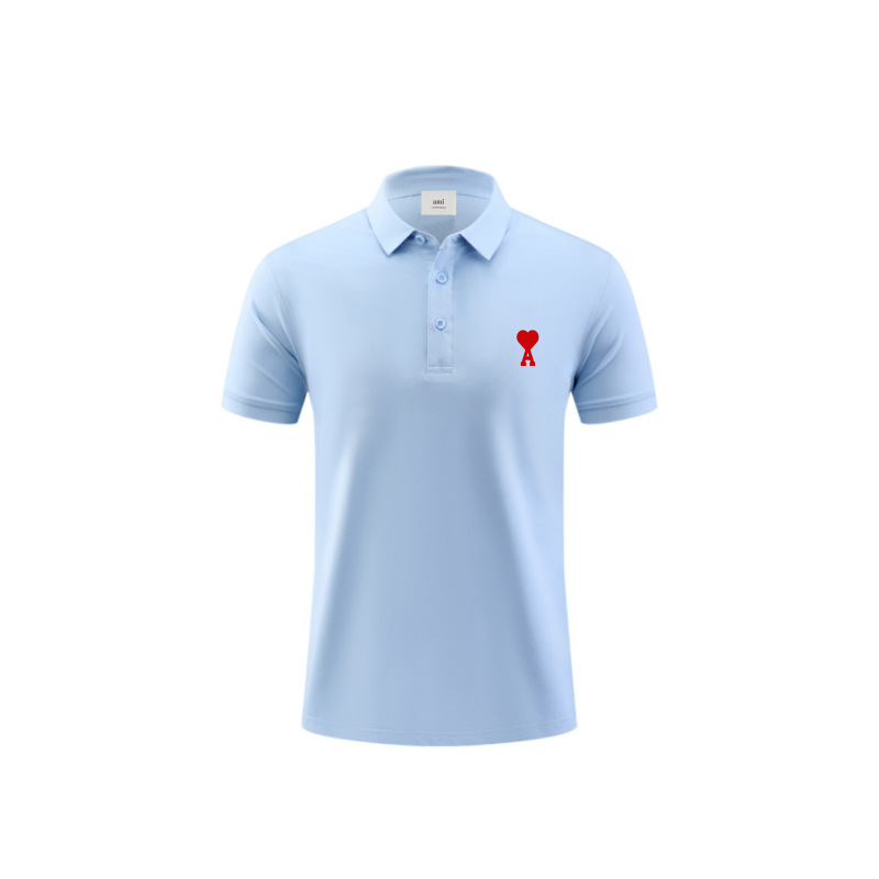 アミ・パリス Heart Logo Organic Cotton Polo Shirt 7色兼用 男女兼用 レディース メンズ