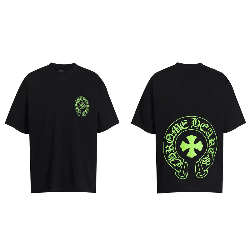 クロムハーツ スクロール ロゴ Tシャツ 半袖 T シャツ メッシュ 生地  10色兼用 男女兼用 レディース メンズ