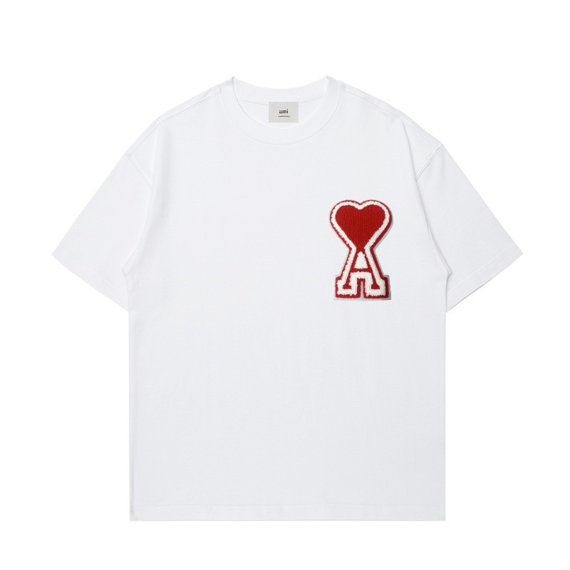 アミ・パリス  DE COEUR ボクシーフィット Tシャツ 9色兼用 男女兼用 レディース メンズ
