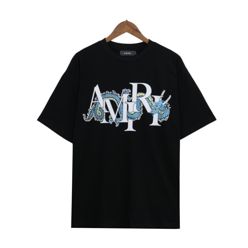 アミリ シックでモダン スタイリッシュ半袖Tシャツ 男女兼用 2色兼用 レディース メンズ 