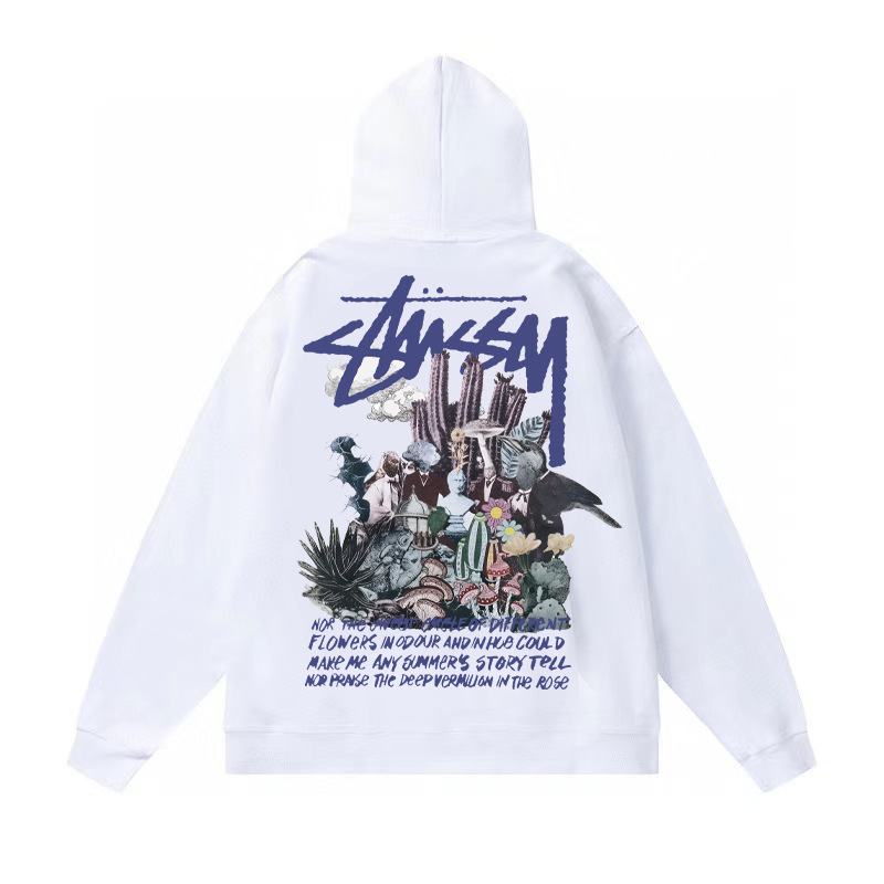 Stussy ステューシー  シーズンレスなフード付きスウェットシャツ 5色兼用 男女兼用 レディース メンズ 103