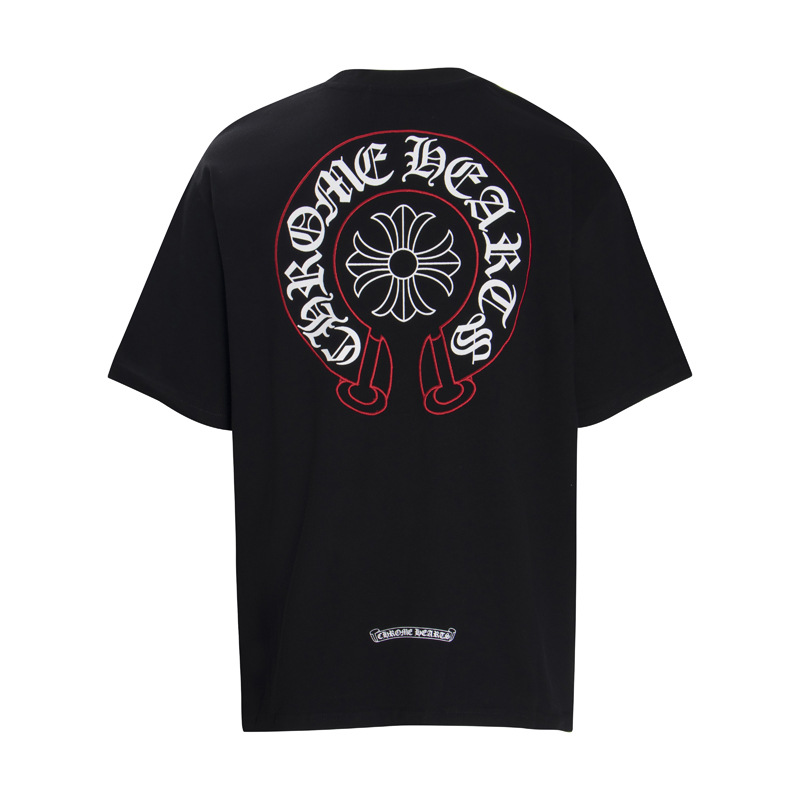 クロムハーツ  プリント Tシャツ 半袖 迷彩 十字架柄 コットン おしゃれ トップス メンズ レディース