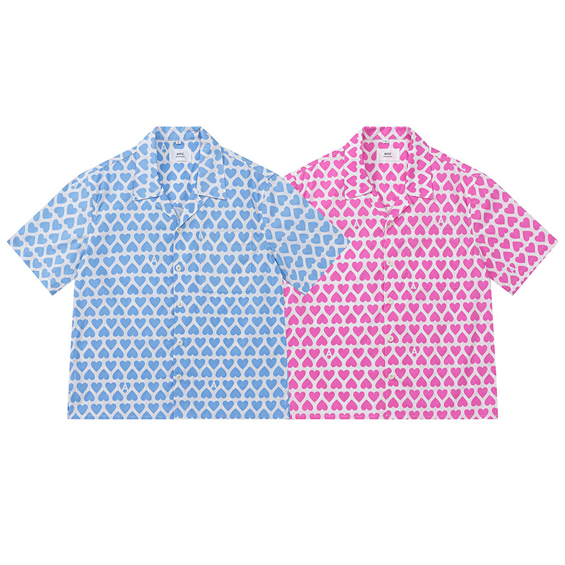 アミ・パリス ショートスリーブシャツ  15色兼用 男女兼用 レディース メンズ