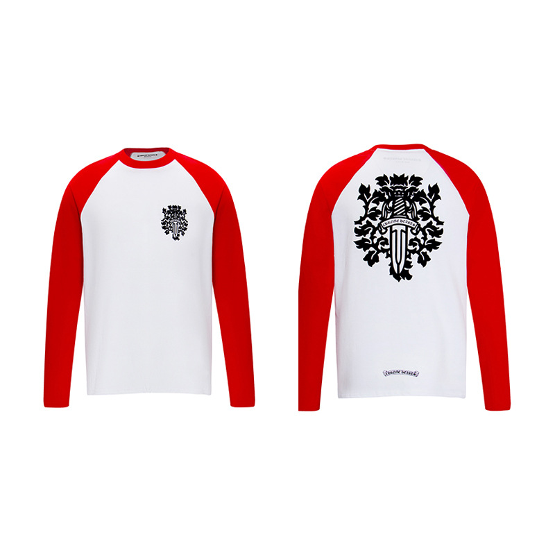 クロムハーツ   長袖 Tシャツ サンスクリット ロンT クルーネック シンプル ファッション ゆったり トップス