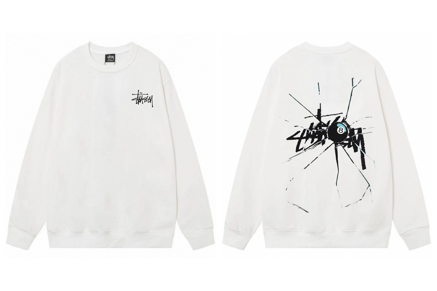 Stussy ステューシー  柔らかい着心地のシンプルスウェット 2色兼用 男女兼用 レディース メンズ 108