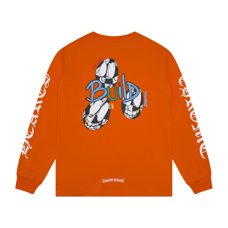 Chrome Hearts クロムハーツ  Tシャツ 長袖 メンズ グラフィティ Tシャツ おしゃれ クルーネック ロンT グリーン 17色兼用 男女兼用 レディース メンズ 