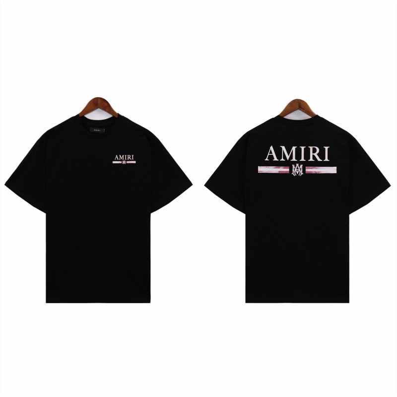 アミリ 快適な毎日 通気性抜群の半袖Tシャツ 男女兼用 2色兼用 レディース メンズ 