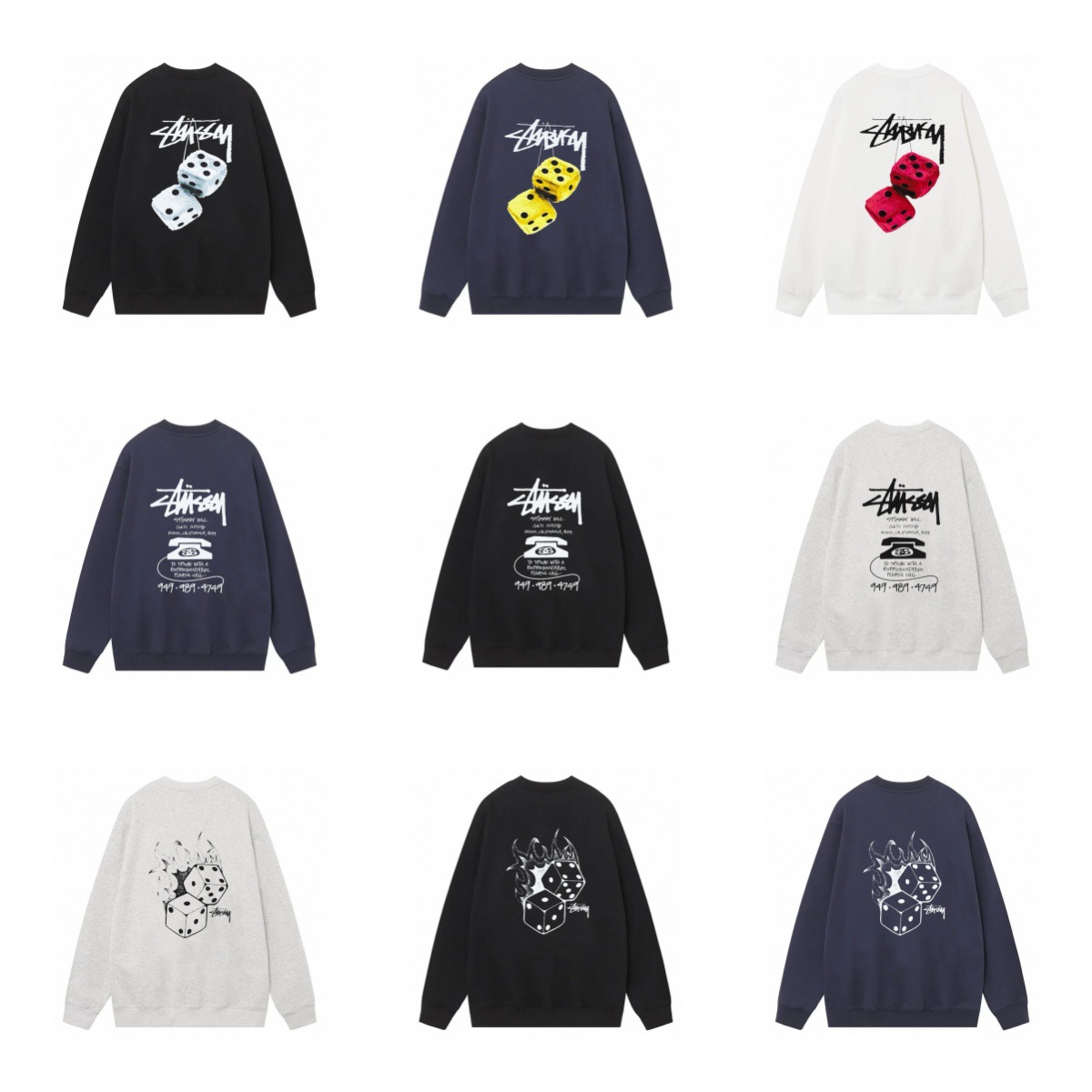 Stussy ステューシー  トレンド感満載のリラックススウェット 2色兼用 男女兼用 レディース メンズ 119