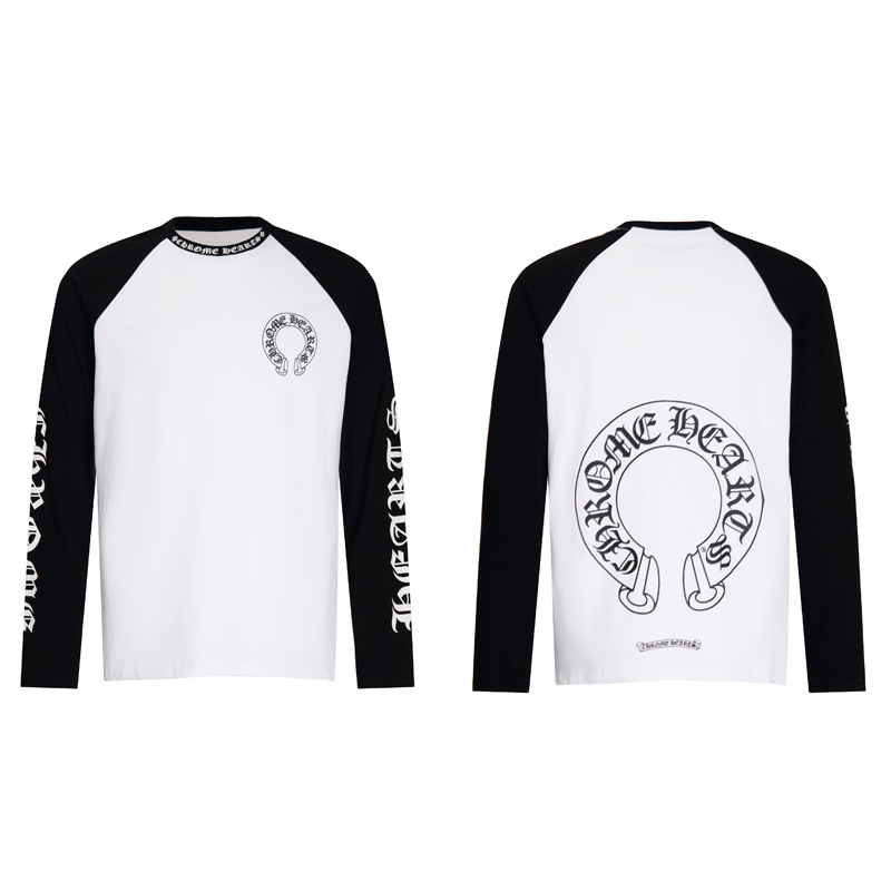 クロムハーツ   長袖 Tシャツ サンスクリット ロンT クルーネック シンプル ファッション ゆったり トップス