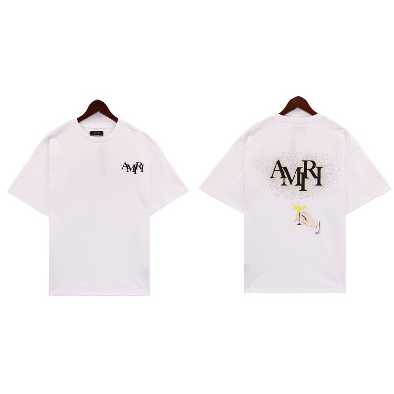 アミリ オールシーズン対応 万能半袖Tシャツ 男女兼用 2色兼用 レディース メンズ 