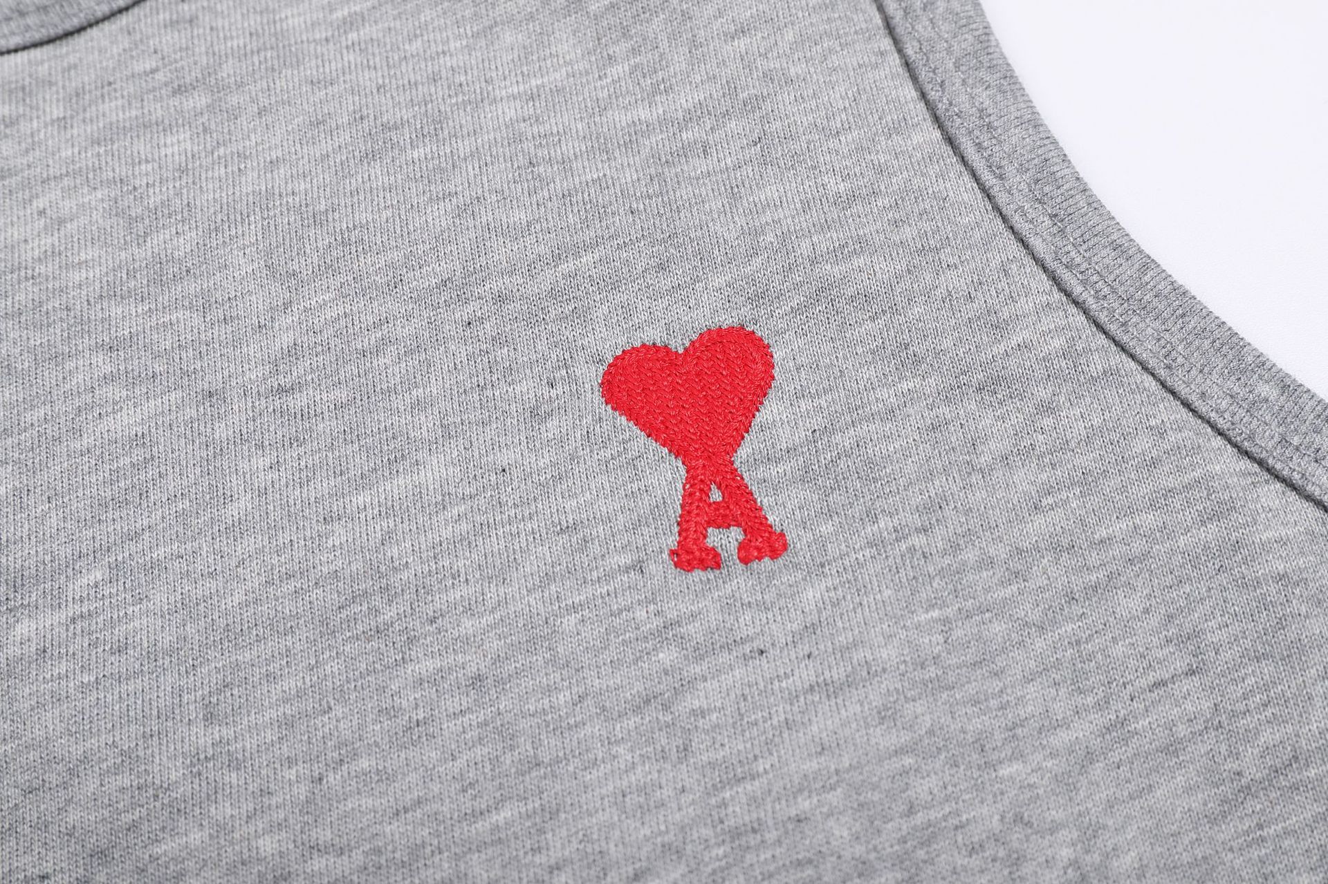 アミ・パリス de Coeur 刺繍 半袖Tシャツ  G00P5 15色兼用 男女兼用 レディース メンズ