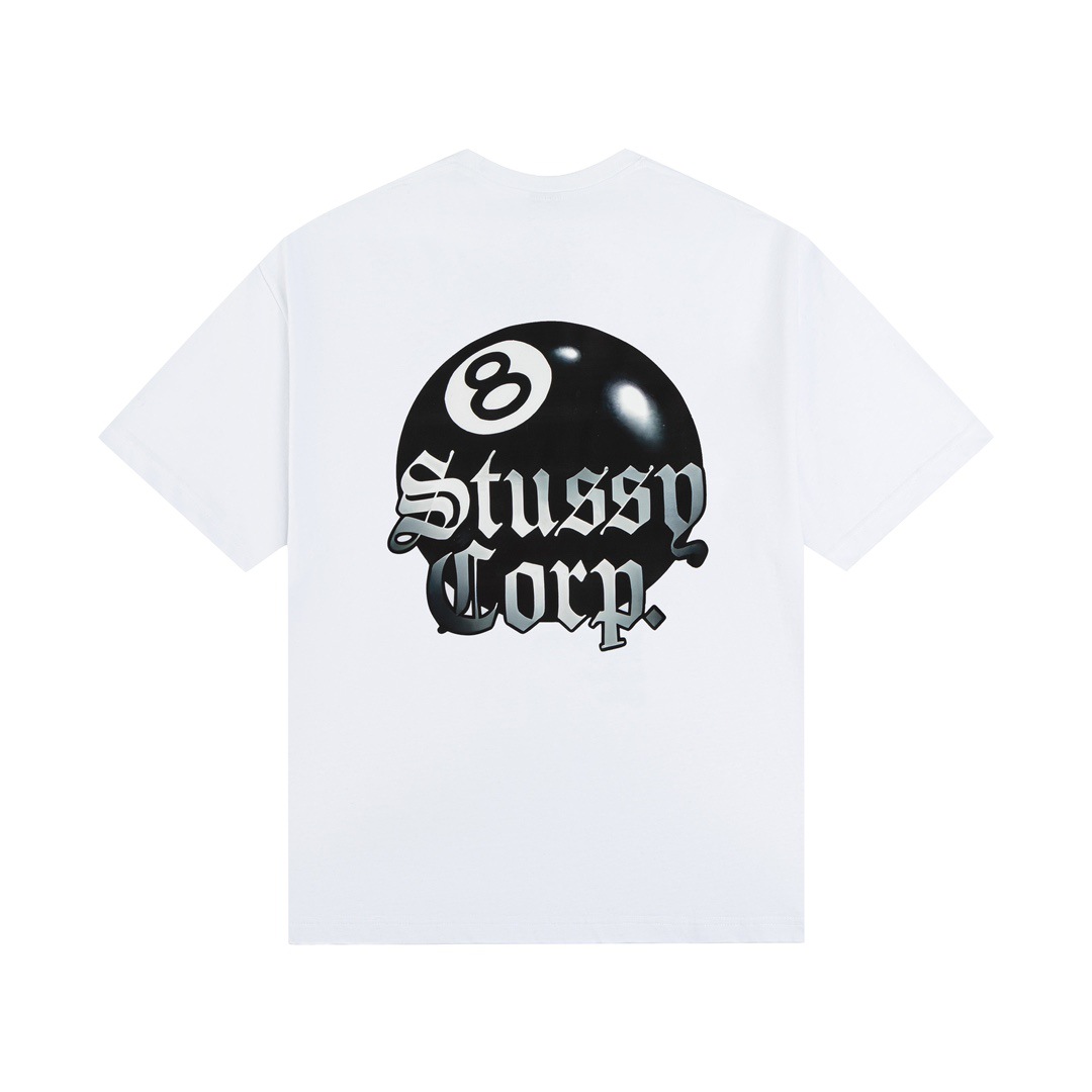 ステューシー 半袖 Tシャツ メンズ レディース 8-ball プリント Tシャツ おしゃれ コットン 快適 10色兼用 男女兼用 レディース メンズ