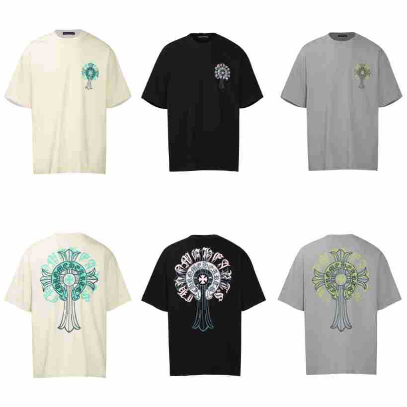 Chrome Hearts クロムハーツ 高品質 コットン100%の半袖シャツ 3色兼用 男女兼用 レディース メンズ   6090