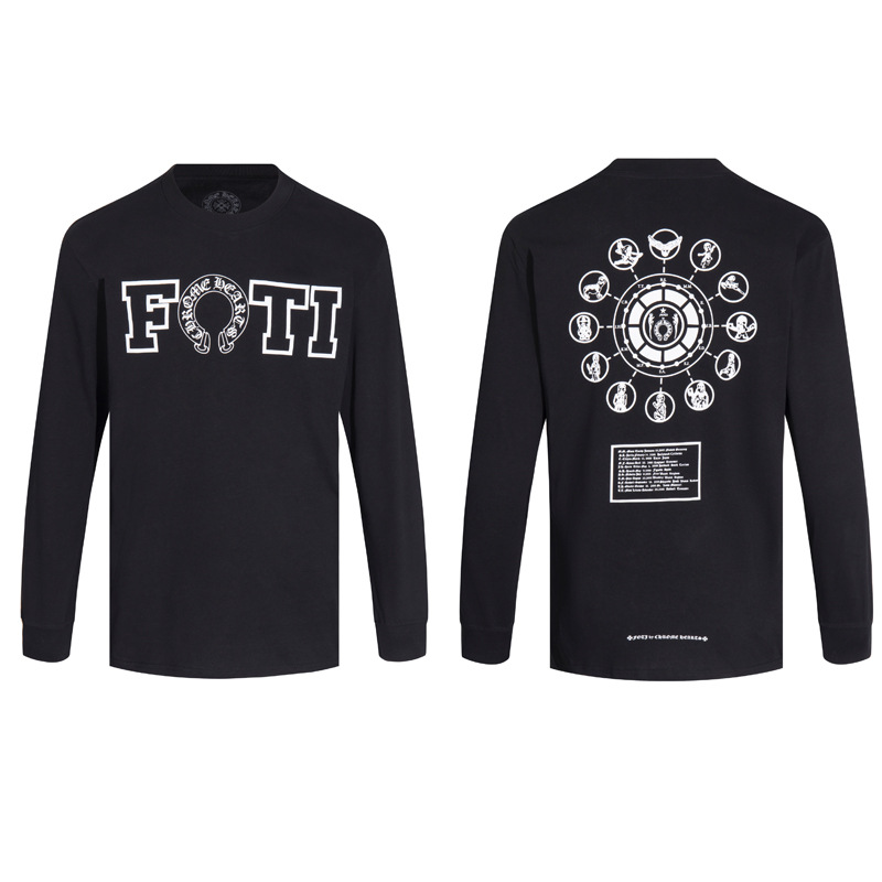 Chrome Hearts クロムハーツ  Tシャツ 長袖 メンズ グラフィティ Tシャツ おしゃれ クルーネック ロンT グリーン 17色兼用 男女兼用 レディース メンズ 