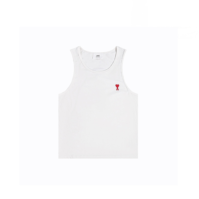 アミ・パリス de Coeur 刺繍 半袖Tシャツ  G00P5 15色兼用 男女兼用 レディース メンズ