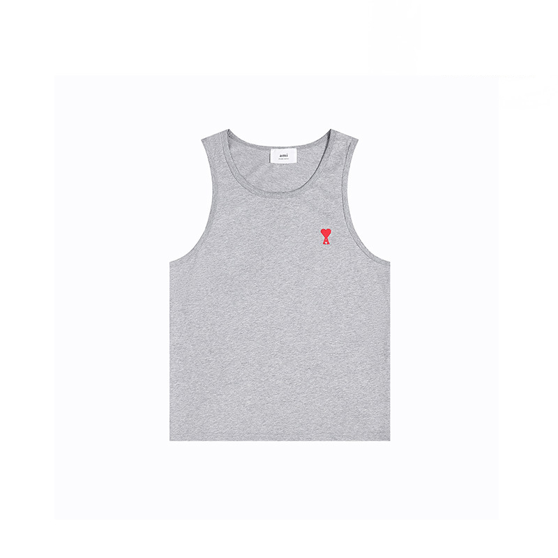 アミ・パリス de Coeur 刺繍 半袖Tシャツ  G00P5 15色兼用 男女兼用 レディース メンズ