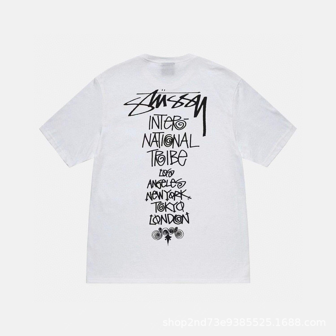 ステューシー 半袖 Tシャツ メンズ レディース グラフィックプリント Tシャツ おしゃれ 人気 コットン 夏服  10色兼用 男女兼用 レディース メンズ