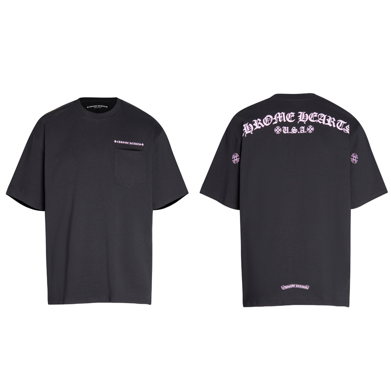 クロムハーツ Neck Logo ネックレター Tシャツ  10色兼用 男女兼用 レディース メンズ