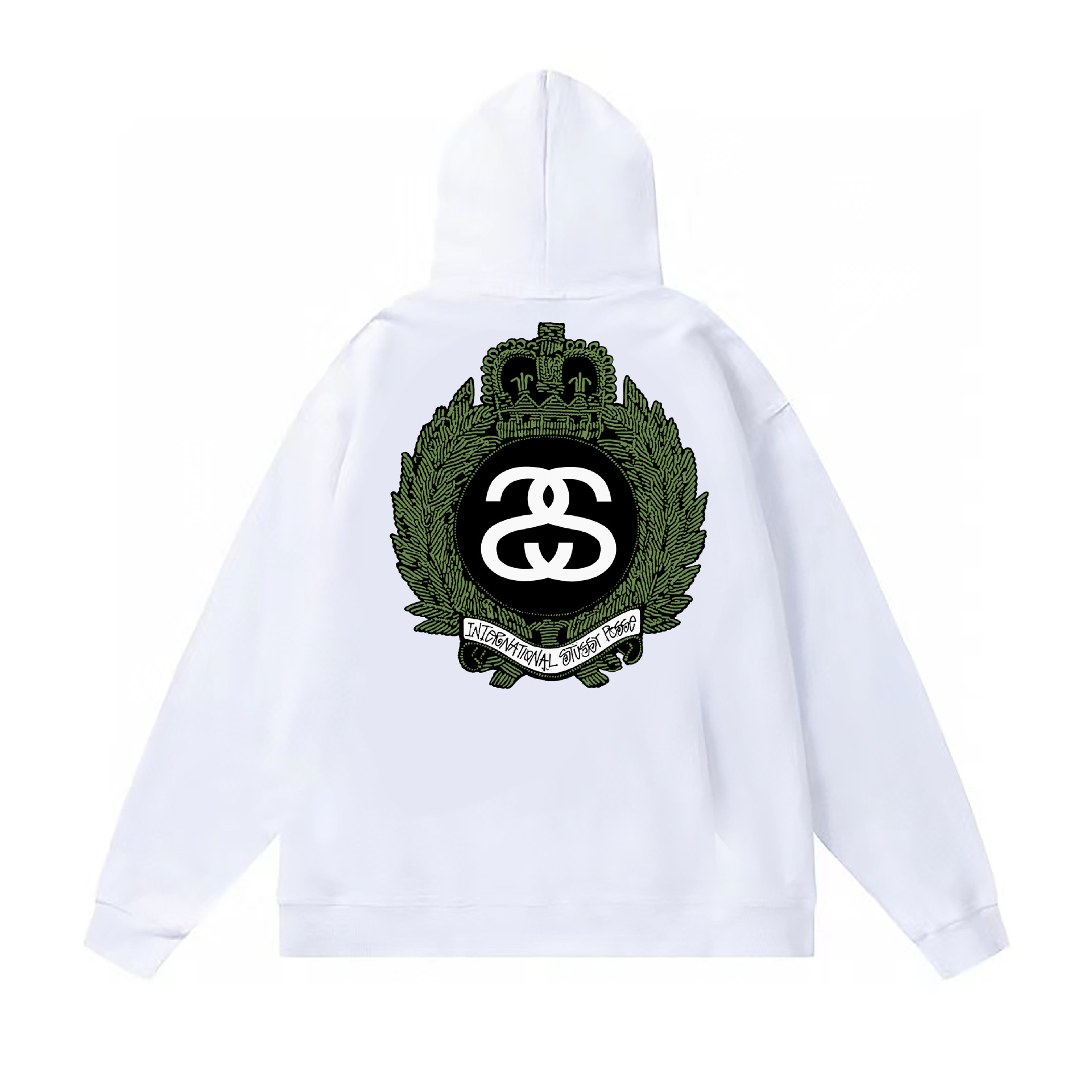 Stussy ステューシー  スポーティなカラーコンビネーションのフード付きスウェット 2色兼用 男女兼用 レディース メンズ 109
