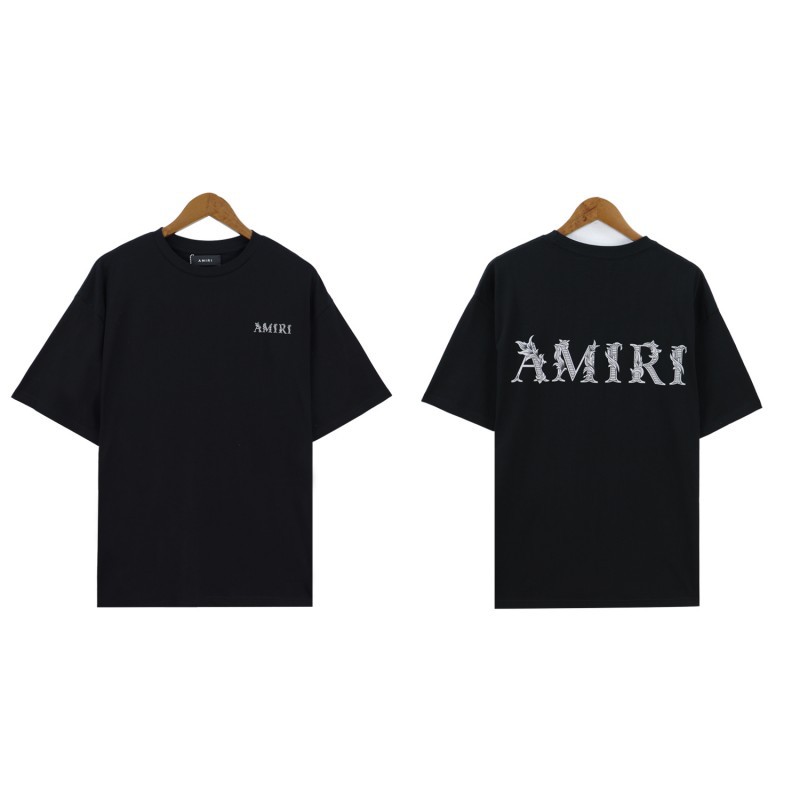 アミリ 快適な毎日 通気性抜群の半袖Tシャツ 男女兼用 2色兼用 レディース メンズ 