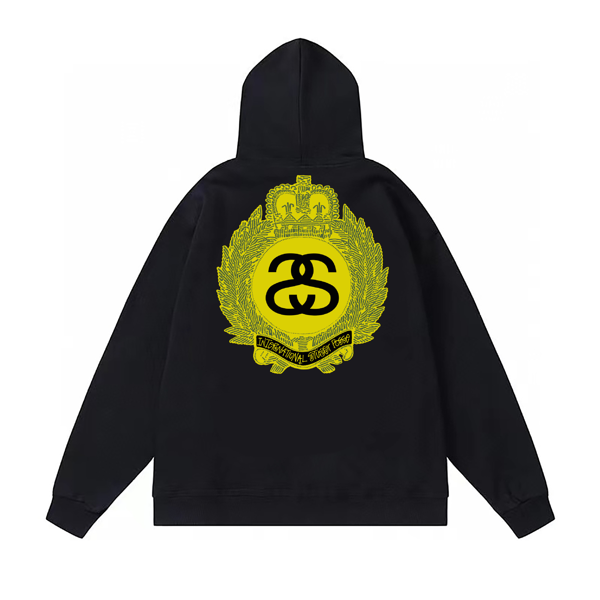 Stussy ステューシー  スポーティなカラーコンビネーションのフード付きスウェット 2色兼用 男女兼用 レディース メンズ 109