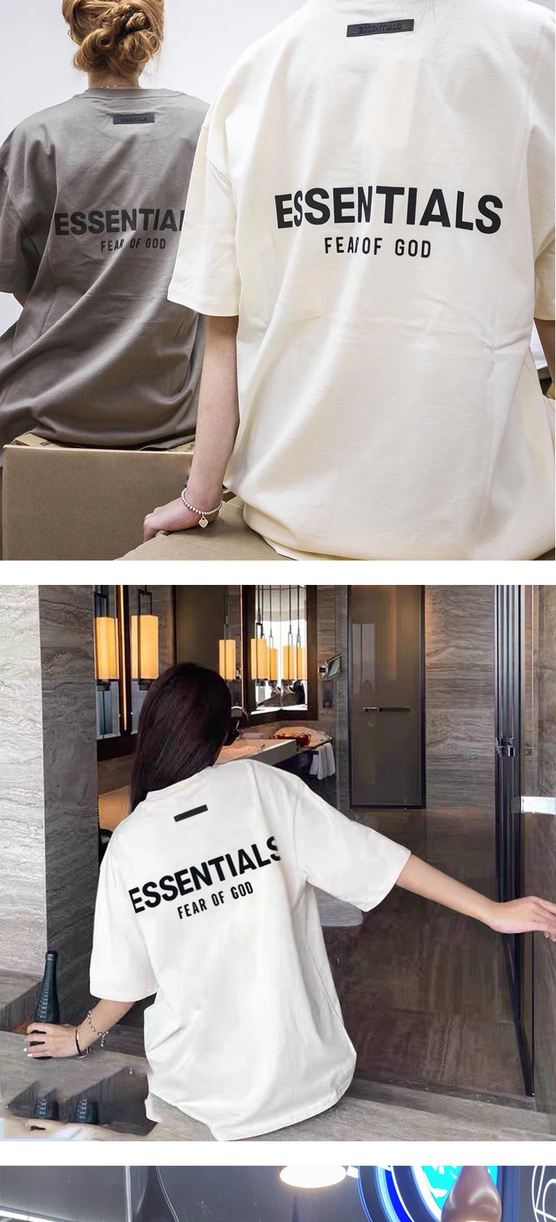 エフオージーエッセンシャルズ  エッセンシャルズ クルーネック Tシャツ メンズ レディース ユニセックス 半袖 最新 正規品 夏 男女兼用[並行輸入品]