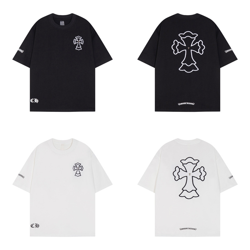 Chrome Hearts クロムハーツ 丈夫で長持ち 高耐久半袖Tシャツ  2色兼用 男女兼用 レディース メンズ 6030