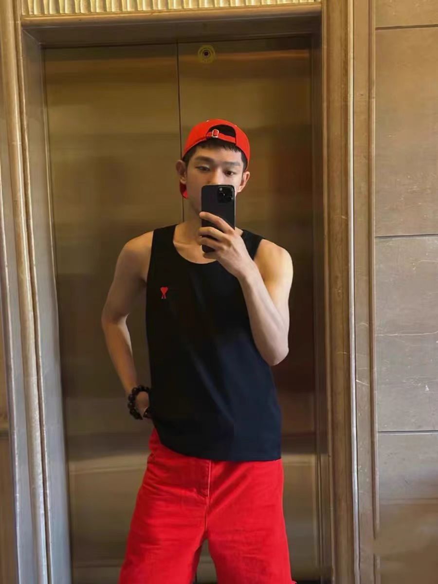 アミ・パリス de Coeur 刺繍 半袖Tシャツ  G00P5 15色兼用 男女兼用 レディース メンズ