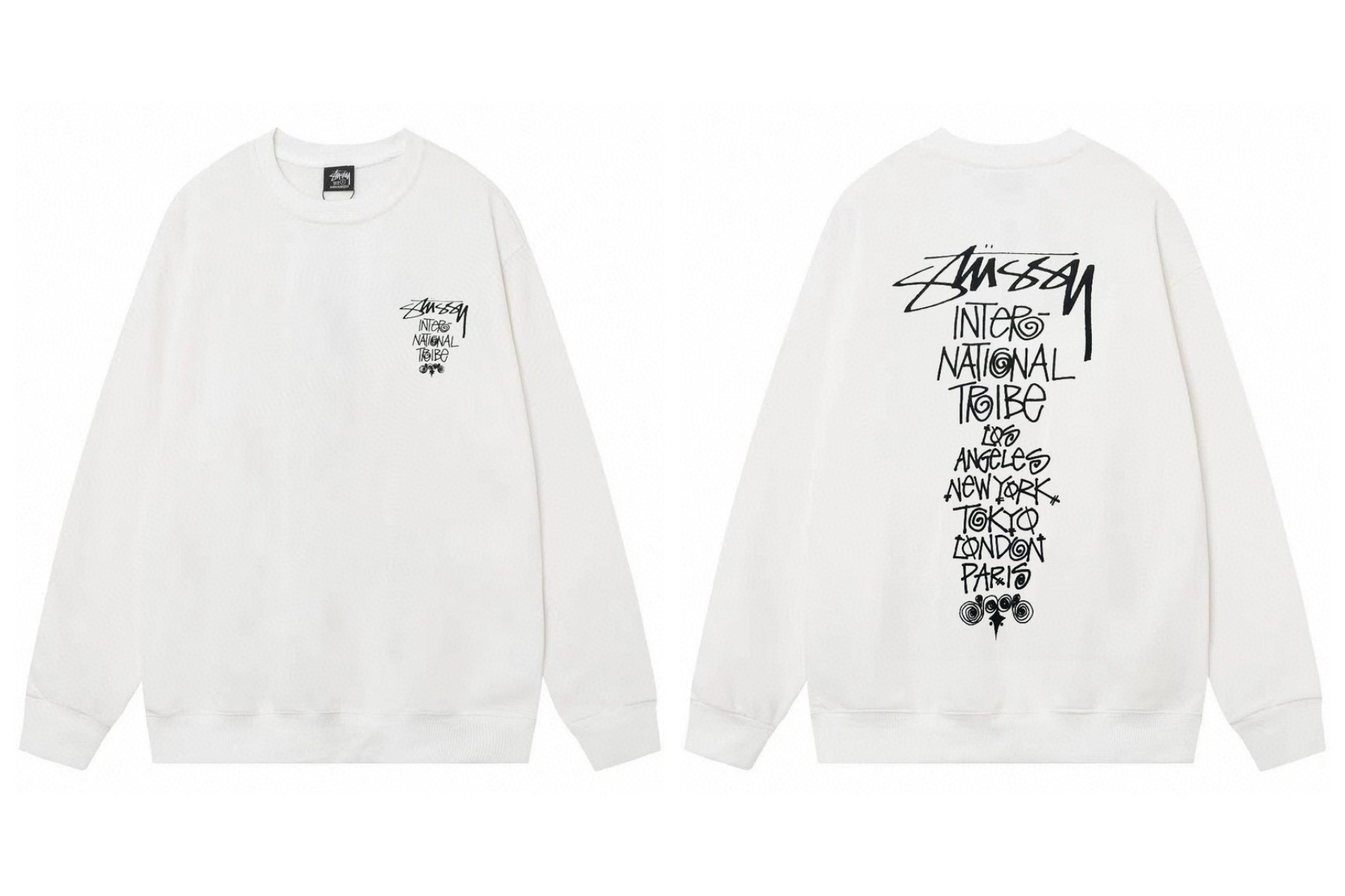 Stussy ステューシー  ふんわり柔らかいシンプルスウェット 2色兼用 男女兼用 レディース メンズ 123