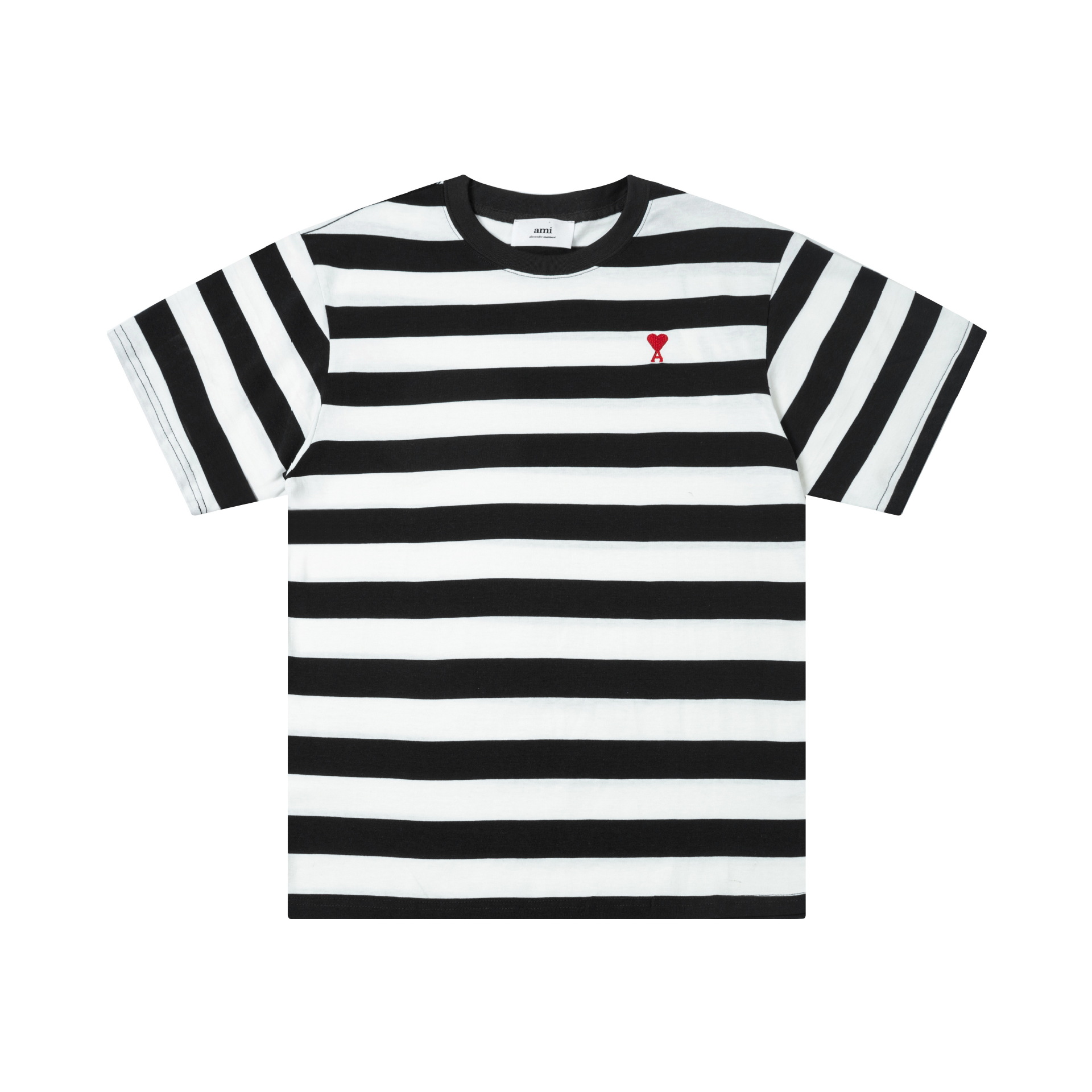 アミ・パリス ロゴプリントオーガニックコットン半袖Tシャツ