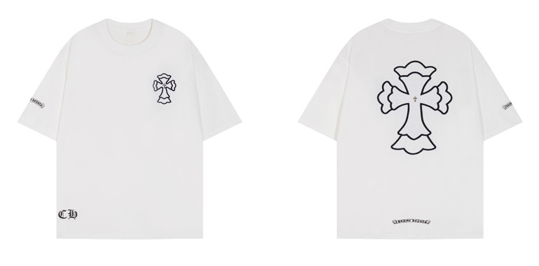 Chrome Hearts クロムハーツ 丈夫で長持ち 高耐久半袖Tシャツ  2色兼用 男女兼用 レディース メンズ 6030