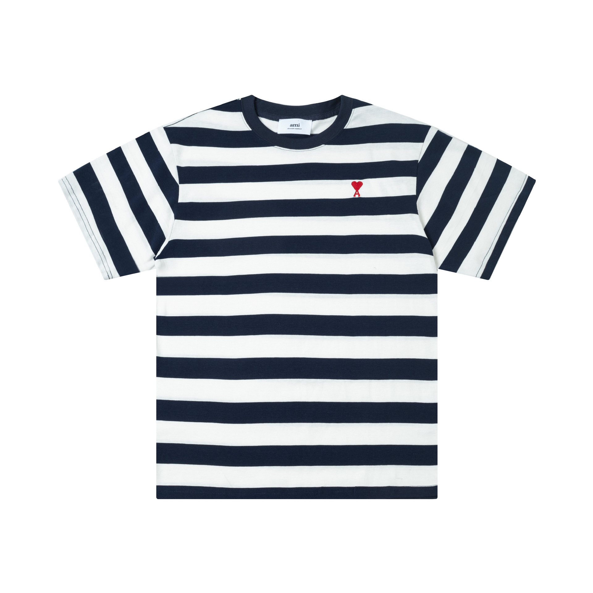 アミ・パリス ロゴプリントオーガニックコットン半袖Tシャツ