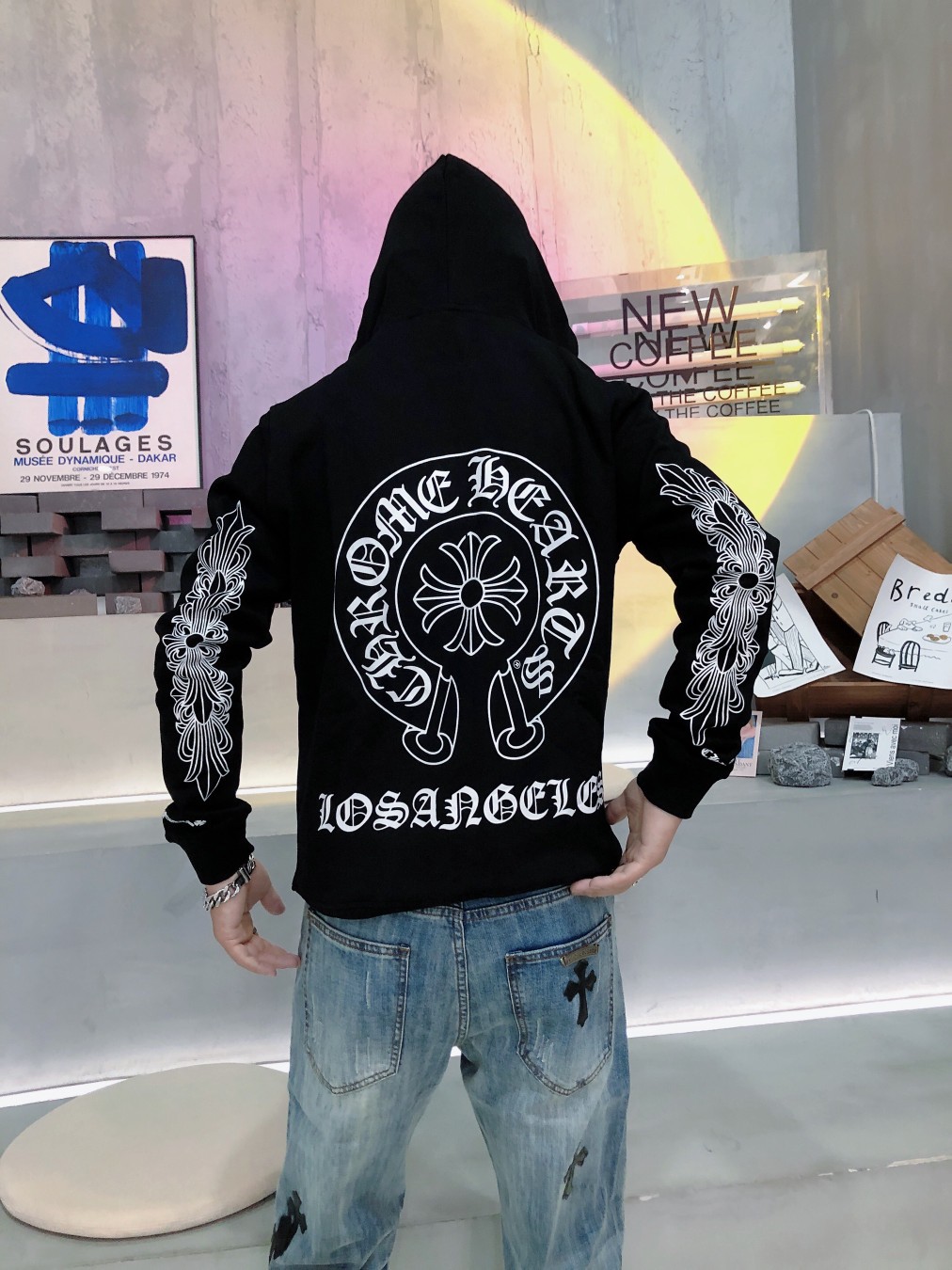 Chrome Hearts クロムハーツ   CH ASP ホースシュー パーカー メンズ レディース スウェット 男女兼用 2色兼用 レディース メンズ 