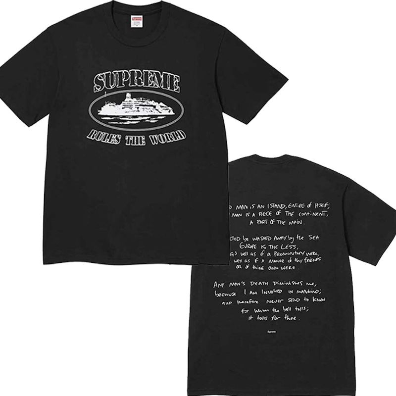 シュプリーム  Crew 96 Tee 半袖 Tシャツ  10色兼用 男女兼用 レディース メンズ
