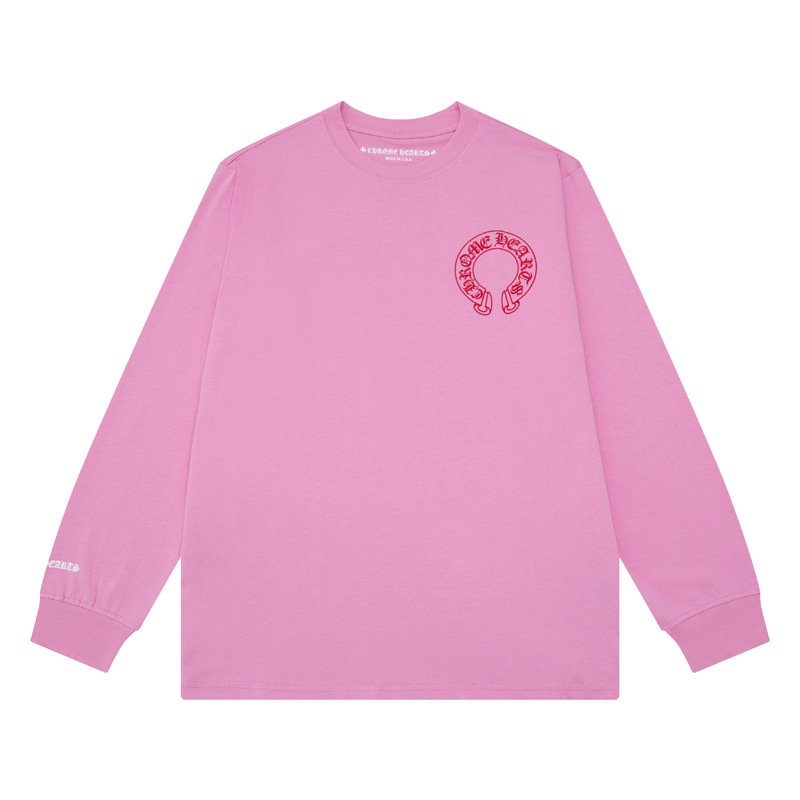 クロムハーツ   長袖 Tシャツ サンスクリット ロンT クルーネック シンプル ファッション ゆったり トップス