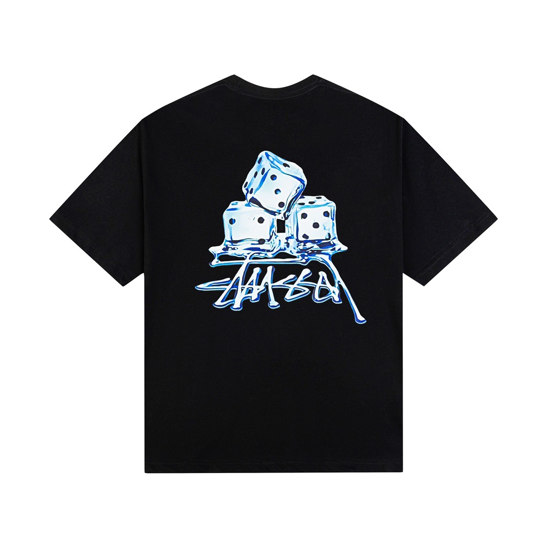 Stussy ステューシー  動きやすいカジュアル半袖Tシャツ 2色兼用 男女兼用 レディース メンズ 666