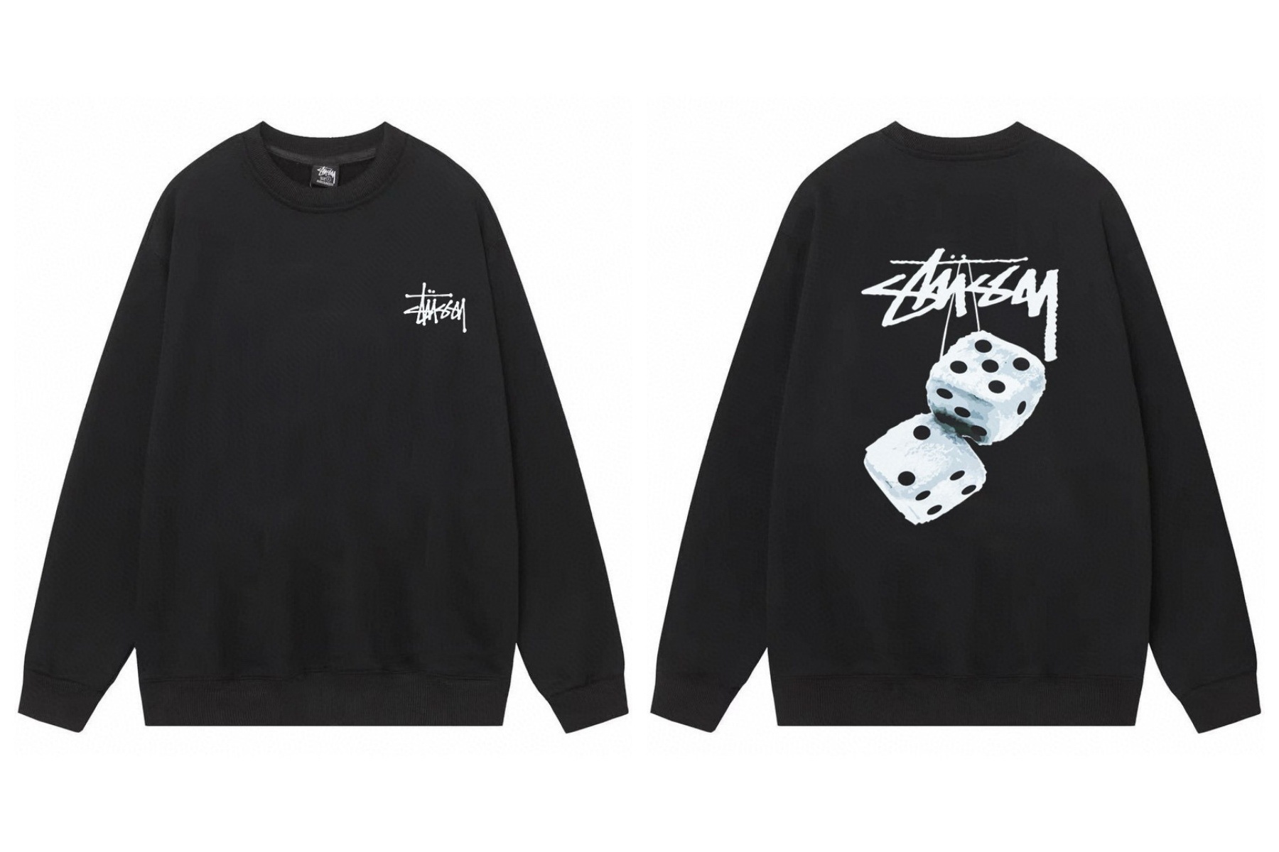 Stussy ステューシー  リラックスフィットのスウェットシャツ 3色兼用 男女兼用 レディース メンズ 105