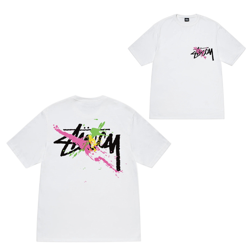Stussy ステューシー  モダンでおしゃれ 洗練された半袖トップス 2色兼用 男女兼用 レディース メンズ 692