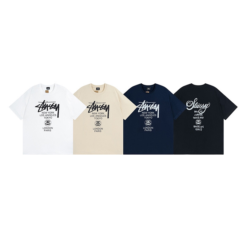 Stussy ステューシー  涼感抜群 夏にぴったりの半袖Tシャツ 2色兼用 男女兼用 レディース メンズ 639