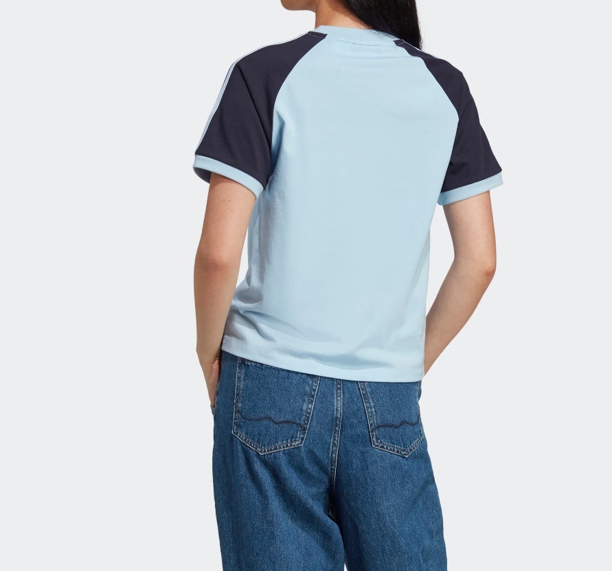 アディダス  × sporty &amp; rich スリーストライプス 半袖Tシャツ