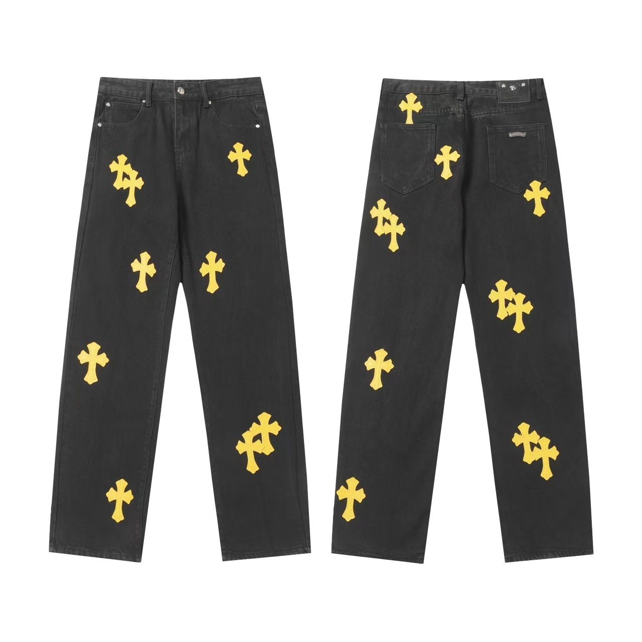 Chrome Hearts クロムハーツ ルーズストレート デニムパンツ カジュアル 男女兼用 レディース メンズ 9982