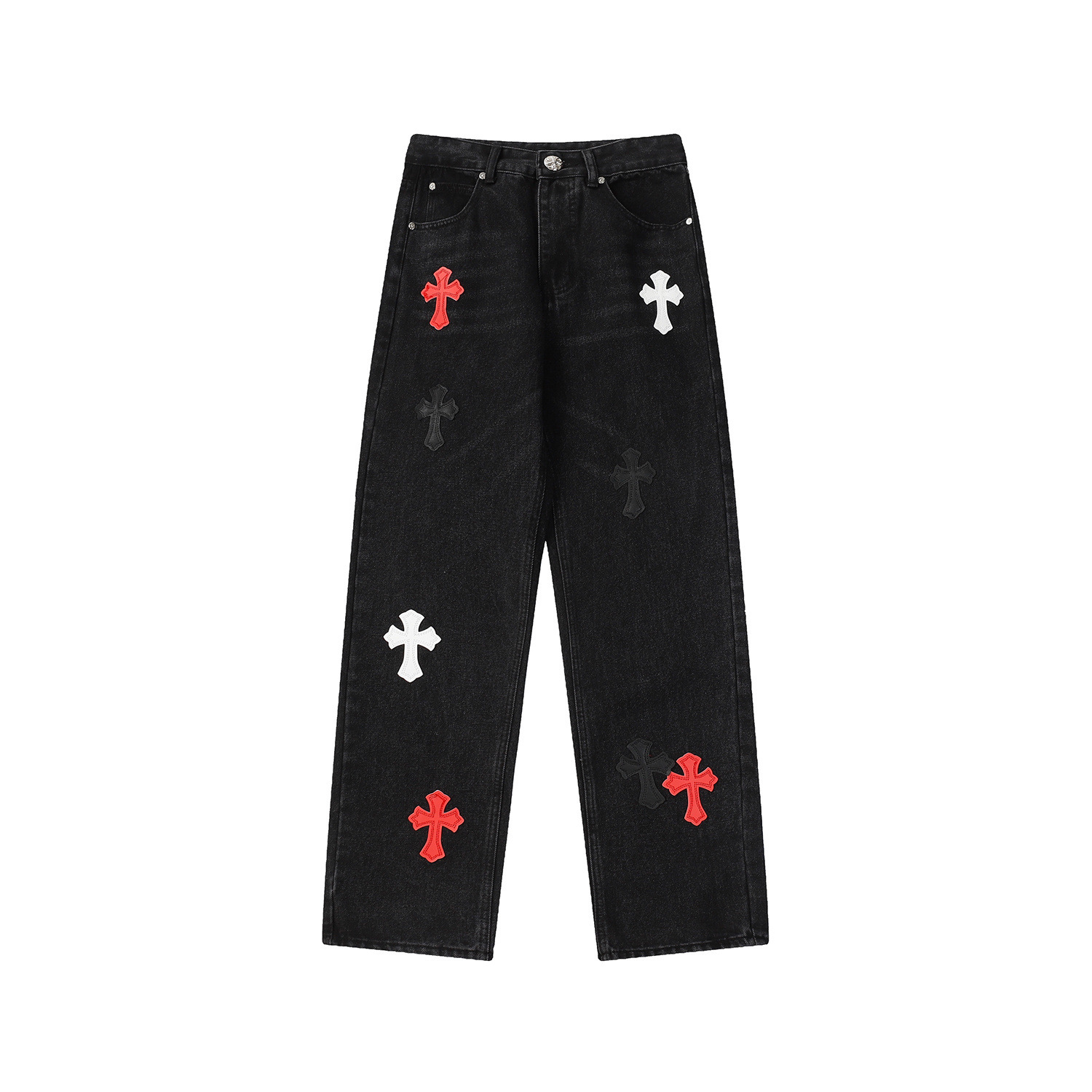 Chrome Hearts クロムハーツ クロスパッチ デニム ジーパン ヴィンテージウォッシュ 男女兼用 レディース メンズ 9945