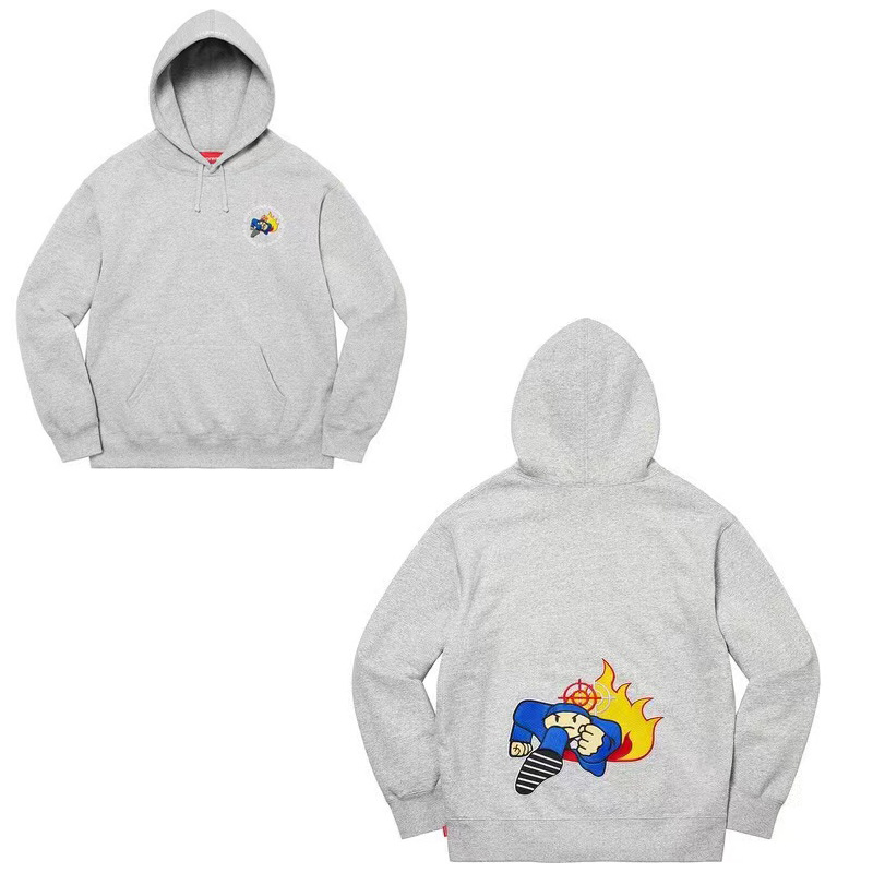 Supreme   シュプリーム   すっきりしたシルエットのフード付きパーカー  2色兼用 男女兼用 レディース メンズ    E552