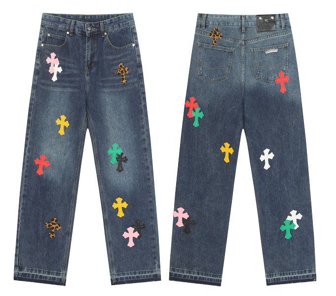 Chrome Hearts クロムハーツ ウォッシュドデニム ヴィンテージ加工 ジーンズ 男女兼用 レディース メンズ 515
