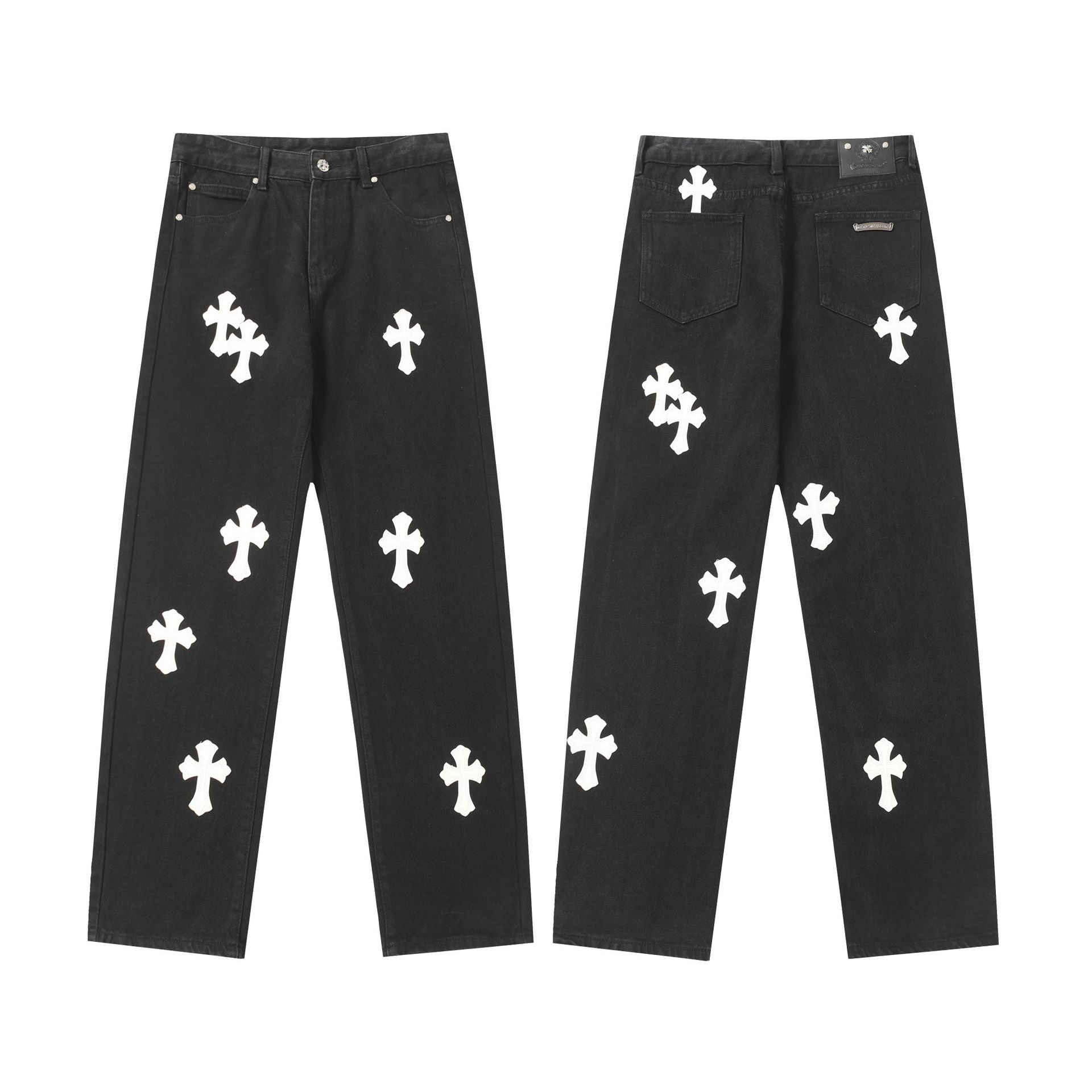 Chrome Hearts クロムハーツ フレアシルエット デニム ジーパン 男女兼用 レディース メンズ 802