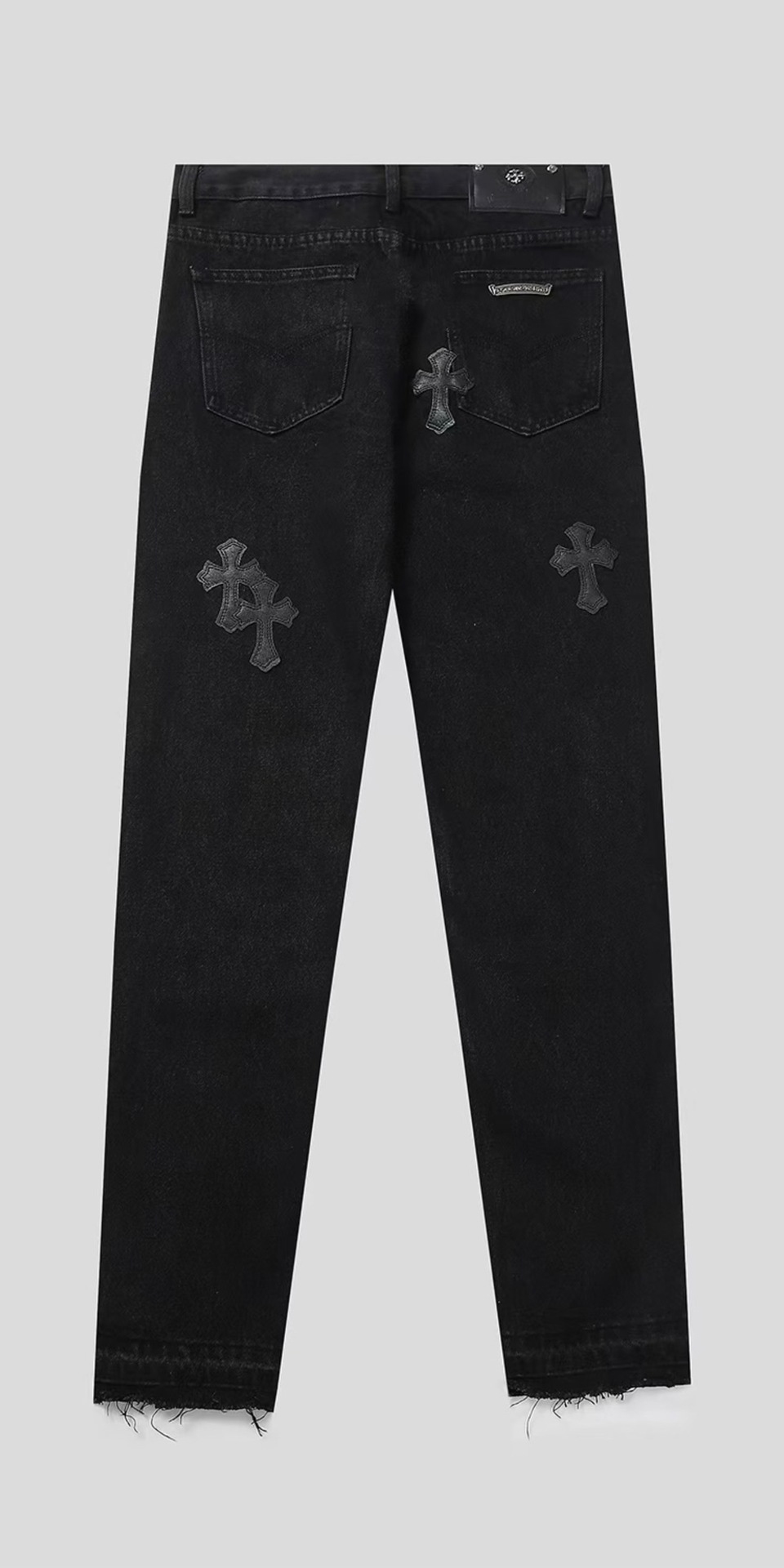 Chrome Hearts クロムハーツ メンズ デニムパンツ ジーンズ ダガー刺繍 クロスパッチ ストレート 男女兼用  レディース メンズ  9915