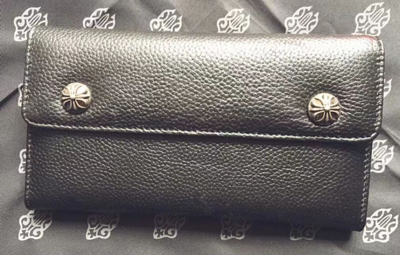 Chrome Hearts クロムハーツ ウェーブ ウォレット クロスボタン