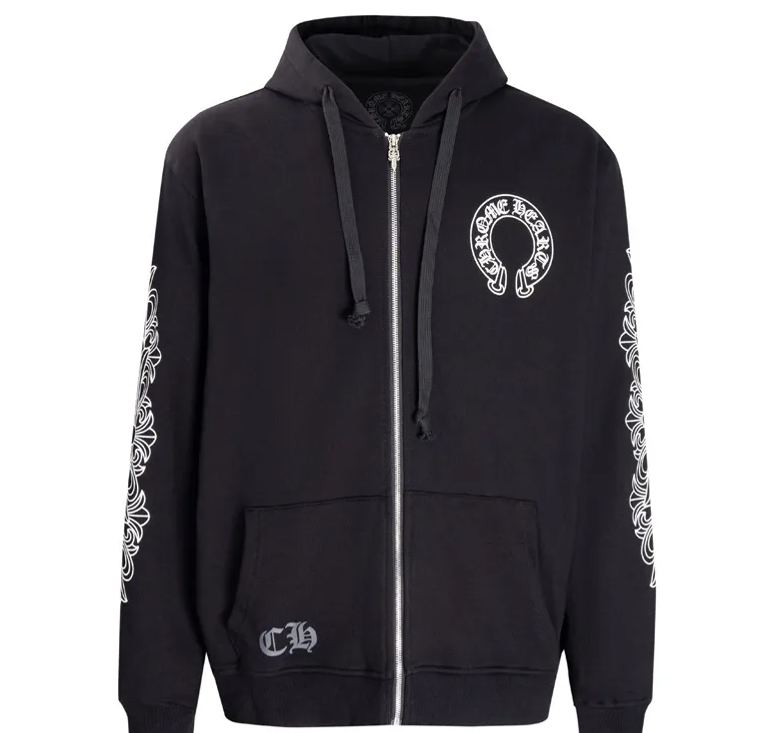 クロムハーツ  ホースシュー パーカー メンズ レディース スウェット フード付き プリント パーカー かっこいい