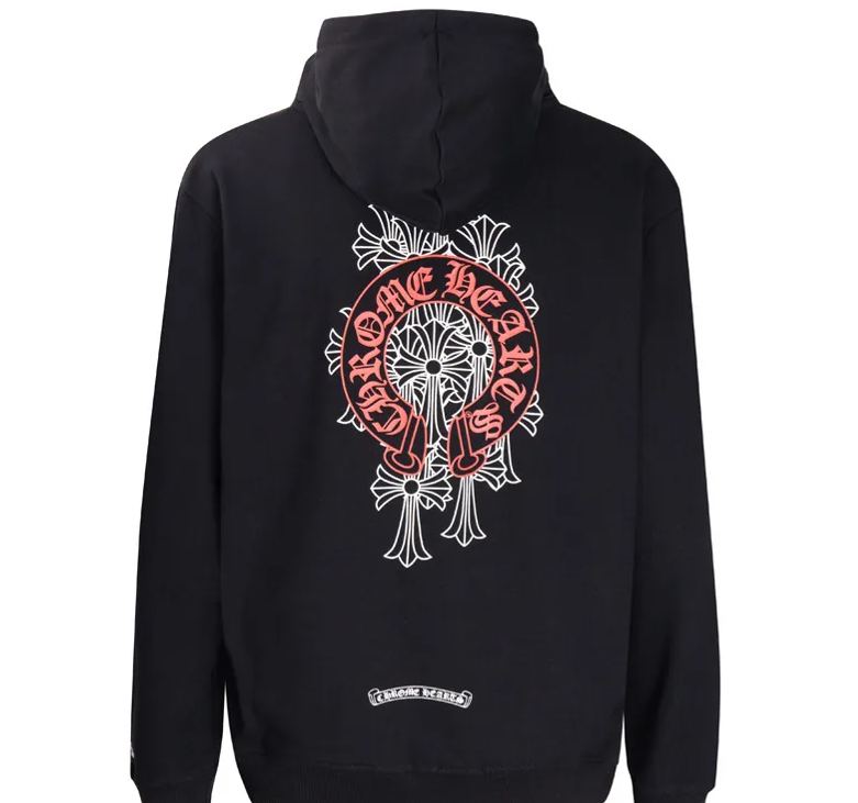 クロムハーツ  ホースシュー パーカー メンズ レディース スウェット フード付き プリント パーカー かっこいい